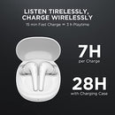 1More Aero True Wireless Earbuds with Spatial Audio for Any Devices, 42dB Adaptive Active Noise Cancelling Headphones, 10mm Driver, Custom EQs, 6 Mics for Clear Calls, 28H, Wireless Charging, White