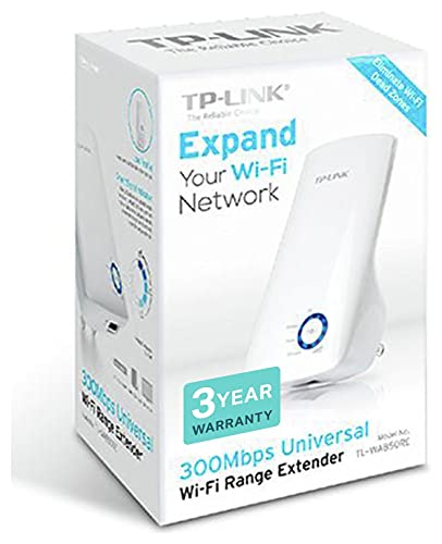 TP-Link TL-WA850RE N300 Universal Range Extender, Broadband/Wi-Fi Extender, Wi-Fi Booster/Hotspot with 1 Ethernet Port, Plug and Play, Built-in Access Point Mode, UK Plug, White (UK Version)