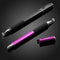 MEKO(TM) (2 Pcs)[2 in 1 Precision Series] Disc Stylus/Styli Bundle with 4 Replaceable Disc Tips, 2 Replaceable Fiber Tips for All Touch Screen Devices - (Black/Purple)