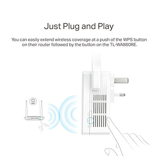 Tp-link Tl-wa860re N300 Universal Range Extender With Extra Power Outlet