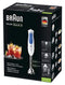 Braun Household MultiQuick 3, Hand Blender with Chopper & Whisk, MQ3045 Aperitive, White/Blue