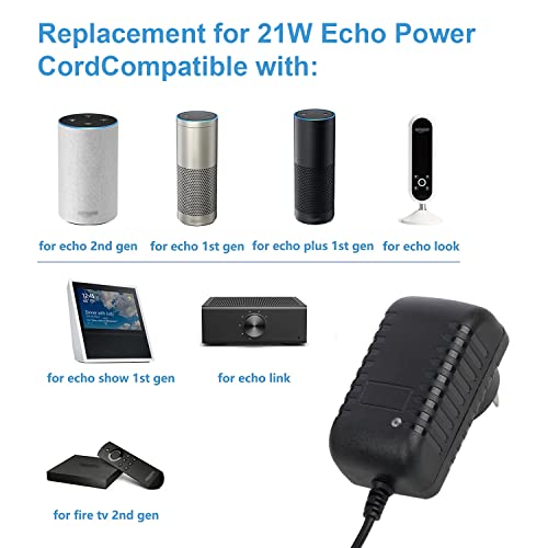 21W Power Adapter for Echo 1st & 2nd Gen, Amazon Fire TV (2nd Gen), Echo Show (1st Gen), Echo Plus (1st Gen), Echo Look, Echo Link