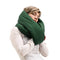 Huzi Infinity Pillow - Home Travel Soft Neck Scarf Support Sleep Nap (Pine Green)