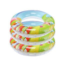 [3PCE] Summer Splash Inflatable Swim Rings Durable and Tough, Portable and Lightweight, Easy to Inflate, Ideal for Beach and Pool (90cm x 31cm x 28cm)