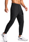 G Gradual Men's Golf Joggers Pants with Zipper Pockets Stretch Sweatpants Slim Fit Track Pants Joggers for Men Work Running, Black, X-Large