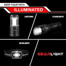 GearLight S400 Rechargeable Bike Light Set - Night Riding Accessories - White Elephant Stocking Stuffer for Men