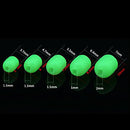 OriGlam 【Happy Shopping Day】 100pcs Soft Plastic Luminous Glow Fishing Beads, Beads Round Beads Fishing Lures, Green Sea Fishing Bead Fishing Tackle Tools