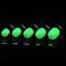 OriGlam 【Happy Shopping Day】 100pcs Soft Plastic Luminous Glow Fishing Beads, Beads Round Beads Fishing Lures, Green Sea Fishing Bead Fishing Tackle Tools