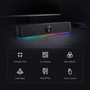 Redragon GS560 Adiemus RGB Desktop Soundbar, 2.0 Channel Computer Speaker with Dynamic Lighting Bar Audio-Light Sync/Display, Touch-Control Backlit with Volume Knob, USB Powered w/ 3.5mm Cable