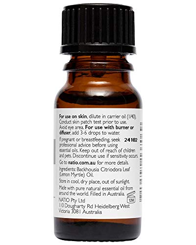 Natio Pure Essential Oil, Lemon Myrtle, 10ml