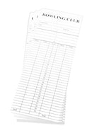 Acclaim Lawn Bowls Scorecards Scoring Pads Score Cards 500 Single Sided White With Black Text Card Printed Sheets 8 1/4" x 2 3/4"