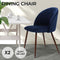 LEVEDE Dining Chairs, Set of 2 Reading Seating, Velvet Kitchen Chairs, Chic Nursing Seats, Home Furniture for Dining Room, Living Room, Cafe, Meeting Room, Load Up to 150kg (Navy)