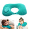 Inflatable Travel Neck Pillow for Airplane Portable U Shaped Neck Support Sleeping Travel Pillow, Blow Up Pillow by Press to Inflate for Trave,Office,Car and Train