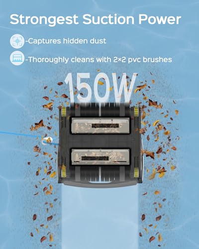 WYBOT Robotic Pool Cleaner, Automatic Pool Vacuum with Quick Clean, Wall Climbing Capability, Powerful Triple Motors, Large Filter Basket, Ideal for Large In-Ground Pools
