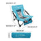 HITORHIKE Low Sling Beach Camping Concert Folding Chair with Armrests and Breathable Nylon Mesh Back Compact and Sturdy Chair
