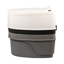 Camco Premium Travel Toilet | Features a 5.3-Gallon Detachable Holding Tank and is Designed for Camping, Hiking, Boating, RVing and More, Acrylonitrile Butadiene Styrene, White & Grey (41544)