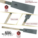 SUIZAN Japanese Pull Saw Hand Saw 240mm Ryoba (Double Edged) Flush Cut Saw for Woodworking