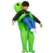 Scary Halloween Green Alien Inflatable Kid Costume Blow Up Suits Party Dress