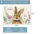 Happy Easter Bunny Placemats Set of 4,12x18 Inch Cute Rabbit with Flowers Heat-Resistant Place Mats,Seasonal Table Decors for Farmhouse Kitchen Dining Holiday Party