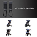 Ganwawo Stroller Hook, 2PCS Portable Stroller Hooks for Hanging, Multipurpose Organizer Hook Clip for Bugaboo,Strollers, wheelchairs,Walkers(Black)