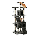 i.Pet Cat Tree Large Cats Tower Ultimate Scratching Post, 180cm Height Grey Pet Scratcher Cardboard Posts Indoor Kittens Wooden Play House Towers and Trees Corner Toys, with Condo Ladder Hanging Toy