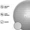 Mode33 Exercise Ball - 55 to 85cm Extra Thick Anti-Burst Yoga Ball with Hand Pump - Gym Ball for Fitness, Pilates, Pregnancy, Labour, Birthing Ball, Swiss Ball – multiple colours (M (65cm), Silver)