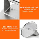 HULISEN Stainless Steel Smashed Burger Press, 6 Inch Round Burger Smasher, Griddle Hamburger Press, Non Stick Grill Press for BBQ Flat Top Griddle Cooking, Griddle Accessories Kit, Gift Package