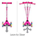 3 Wheel Scooters for Kids, Kick Scooter for Toddlers 2-6 Years Old, Boys and Girls Scooter with Light Up Wheels, Mini Scooter for Children (Pink)