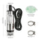 Stainless Steel Transfer Pump 12 V 51 mm Water Pump Submersible Pump for Car Diesel Oil Fuel Transfer Pump with Cigarette Lighter Removable Filter 3 m Cable + PVC Transparent Hose