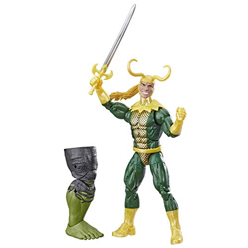 Marvel Legends Series Loki 6" Collectible Marvel Comics Action Figure Toy for Ages 6 & Up with Accessory & Build-A-Figurepiece