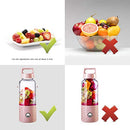 Portable Juice Blenders for Smoothie USB Rechargeable Mini Juicer Machines Extractor Household Fruit Mixer Small Cup 500ml Personal Travel Outdoors (Pink)