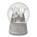 100MM White Christmas Snow Globe from The San Francisco Music Box Company