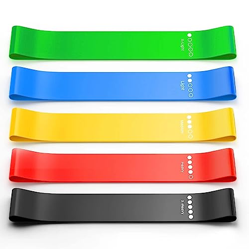 E&A Resistance Bands-Set of 5 -Exercise & Fitness Bands with 5 Different Resistance Levels for Workout,Stretching,Gym, Yoga, Home