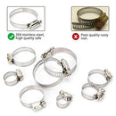 91Hose Clamp with 1pc Z Wrench, Hose Clamp Set Hose clamps Stainless Steel Adjustable Range 8-44mm Worm Gear Hose Clips Kit Fuel Line Clamp screw clamp Perfect for Plumbing, Water Pipe, Automotive and Mechanical Application, Workshop Hardware Workshop Too