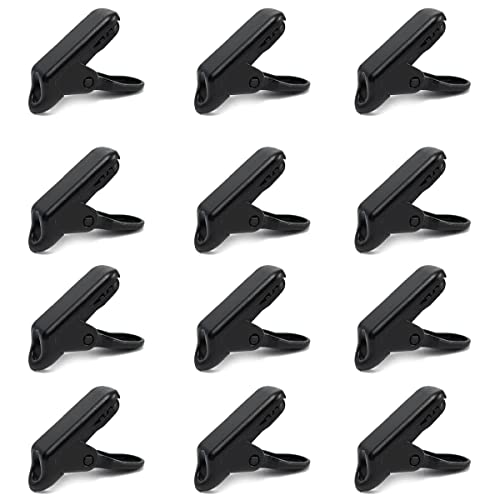 TRIWONDER 12pcs Tarp Clips Crocodile Tent Awning Clamps Set Heavy Duty Lock Grip Instant Clip for Camping Canopy Tarps Caravan (Mini Clips- 12 Pcs)