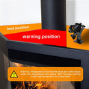 TOMERSUN 4 Blades Stove Fan Heat Powered Wood/Log Burner Fan Eco Friendly Heat Circulation for Wood/Log Burner/Fireplace