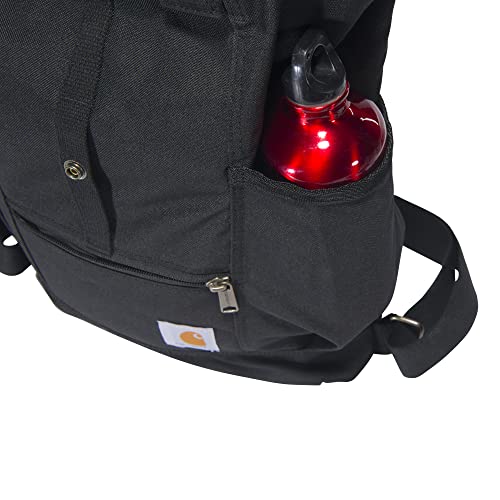 Carhartt Convertible, Durable Tote Bag with Adjustable Backpack Straps and Laptop Sleeve, Black, One Size