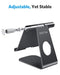 OMOTON Adjustable Tablet Stand Compatible with iPad, Tablets (Up to 12.9 inch) and All Cell Phones (Black)