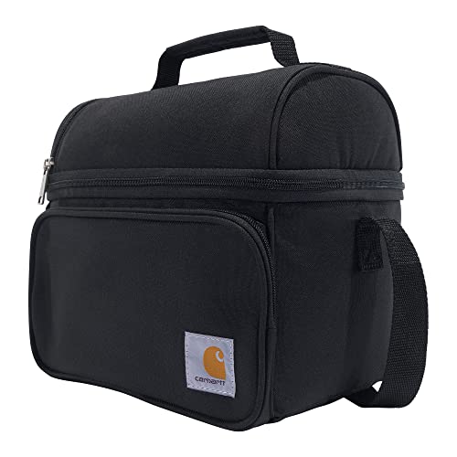 Carhartt Deluxe Dual Compartment Insulated Lunch Cooler Bag, Black