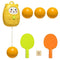 Indoor Hanging Table Tennis Trainer Portable Set, Children's PingPong Trainer Set,Indoor Table Tennis Self-Training Set Parent-Child Interaction Toy Double Sparring Hand-Eye(Yellow)