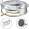 onlyfire BRK-6023 Pizza Oven Conversion Kit for 57 CM/ 22.5” Kettle Grills and Smoker, stainless steel ring with thermometer, pizza stone, aluminum pizza peel