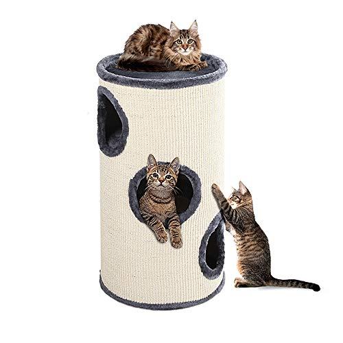 i.Pet Cat Tree Cats Tower Ultimate Scratching Post, 70cm Height Pet Toy Scratcher Cardboard Posts Indoor Kittens Play Towers and Trees Corner Toys, No Assembly Required