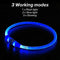 UPET LED Dog Collar USB Glow Rechargeable Light Up Pet Necklace IPX6 Waterproof 3 Flashing Modes High Brightness Collars Length 70cm TPU Cuttable for Small Medium Large Dogs Night Walking Safety（Blue）