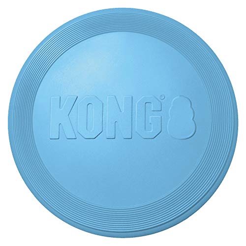 KONG - Puppy Flyer - Teething Rubber, Flying Disc Dog Toy (Assorted Colours) - for Small Puppies