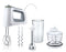 Braun MultiMix 5 HM 5137 Hand Mixer with Continuous Speed Control, 750 Watt, Includes Whisk, Dough Hook, Purée Stick, Chopper and 600 ml Mixing and Measuring Cup, White/Grey