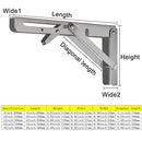 2 PCS(A Pair) Folding Shelf BracketsHeavy Duty Stainless Steel Collapsible Bracket Wall Mounted DIY Foldable Brackets for Table Desk Workbench (14 Inch/35cm)