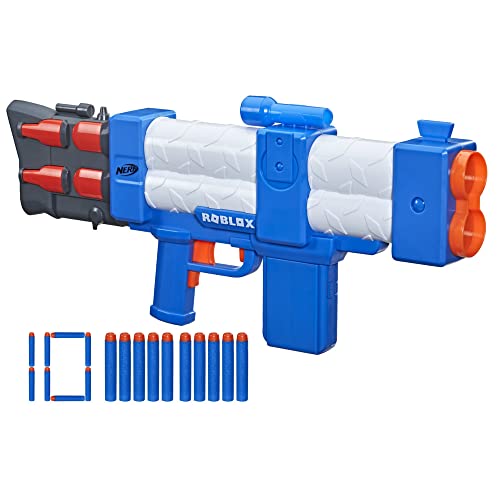 Nerf Roblox - Arsenal: Pulse Laser Blaster - Motorized - Code to Unlock In-Game Virtual Item - 10 Nerf Elite Darts - 10-Dart Clip - Games and Toys For Kids - Boys and Girls - F2484 - Ages 8+