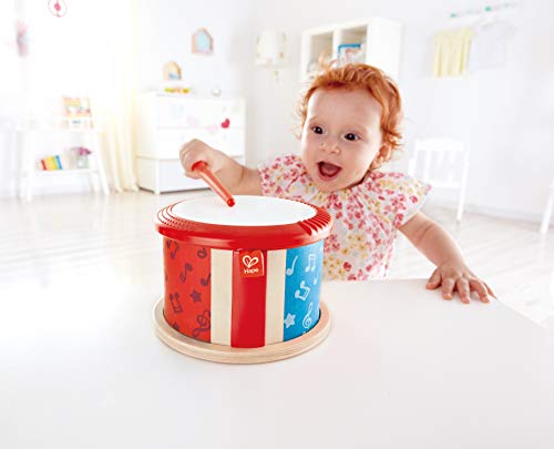 Hape E0608 Double Sided Hand Drum, Toddler Musical Instrument