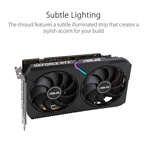 ASUS Dual NVIDIA GeForce RTX 3060 V2 OC Edition 12GB GDDR6 Gaming Graphics Card (PCIe 4.0, 12GB GDDR6 Memory, HDMI 2.1, DisplayPort 1.4a, 2-Slot Design, Axial-tech Fan Design, 0dB Technology)