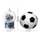 10.2 Inch High Large Size Christmas Snow Globes,Large Size Glitter Globe,6H Timer Musical Box with 8 Christmas Songs